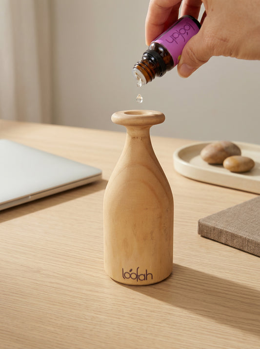 Difusor Natural de Aceites Esenciales en madera Loofah