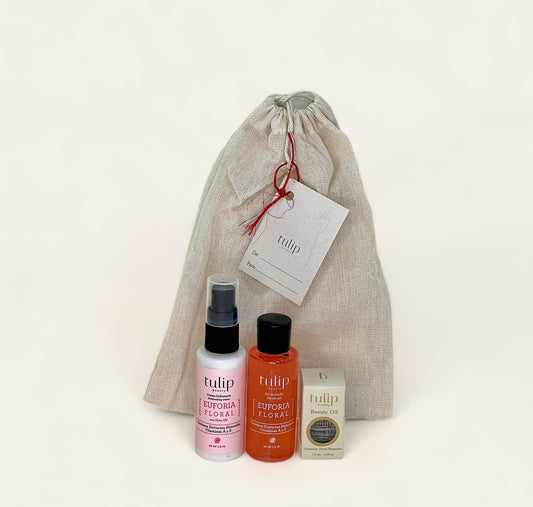 Kit Viajero Crema Hidratante y Jabón Líquido Euforia Floral Tulip