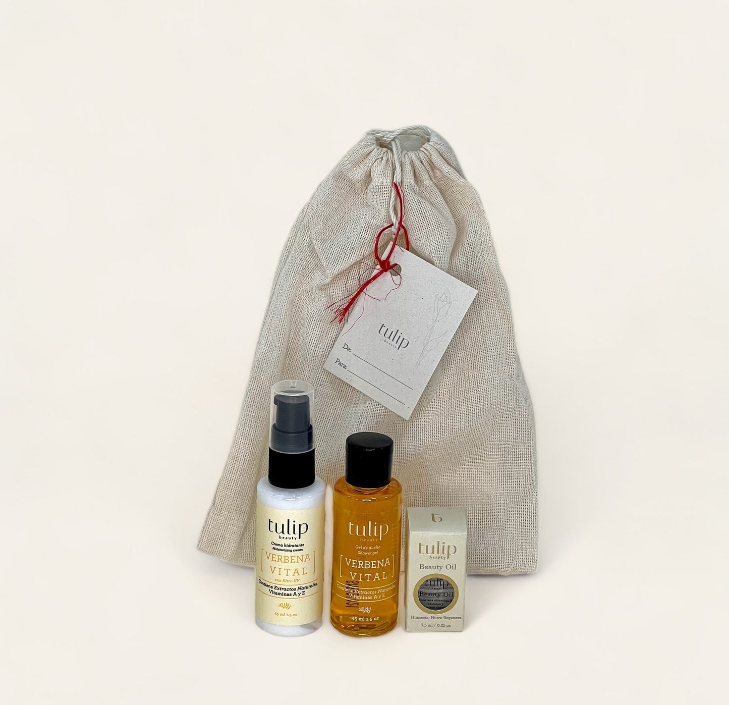 KIt Viajero Crema Hidratante y Jabón Líquido Verbena Tulip