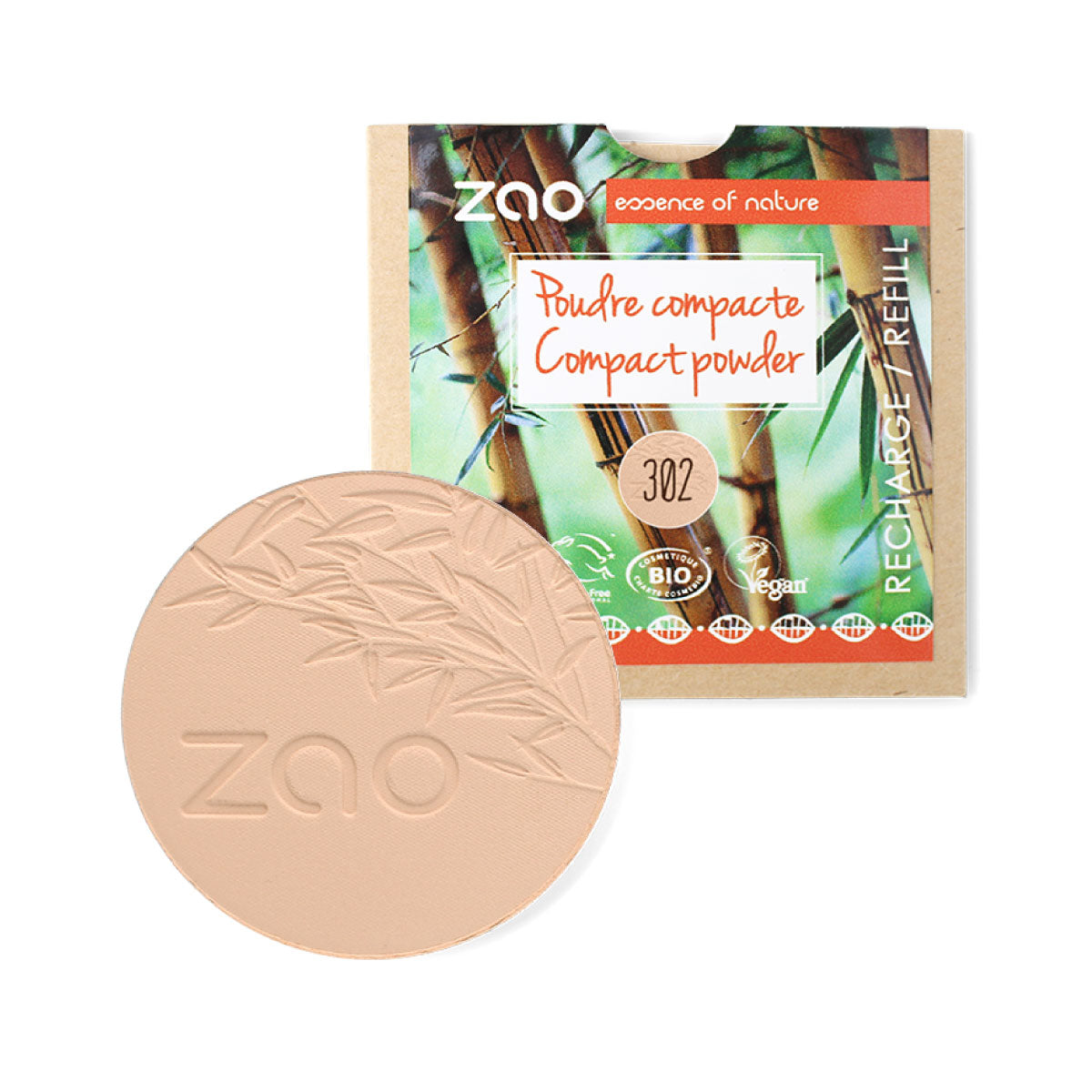 RECARGA POLVO COMPACTO 302 BEIGE ORANGE image 0
