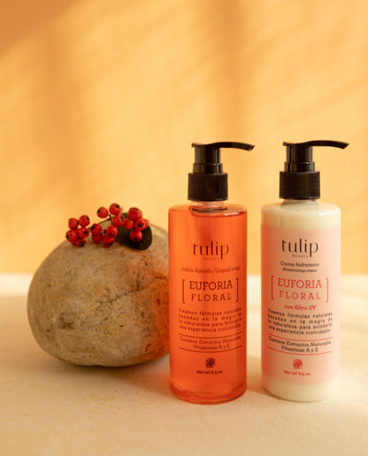 Crema Hidratante y Jabón Líquido Euforia Floral Tulip