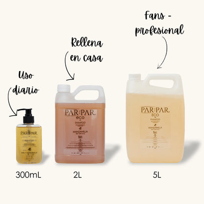 Shampoo Hidratante Miel y Manzanilla PAR PAR
